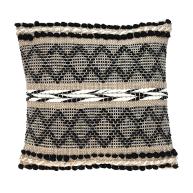 Parkland Collection Ezra Transitional Beige Throw Pillow