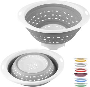Collapsible Colander and Strainer, 5 Quart(1.25 gal), Heavey Duty Kitchen Drainer Basket for Pasta, Veggies and Fruits, New Home Apartment Essent