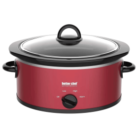 Better Chef 3-Quart Oval Slow Cooker with Removable Stoneware Crock